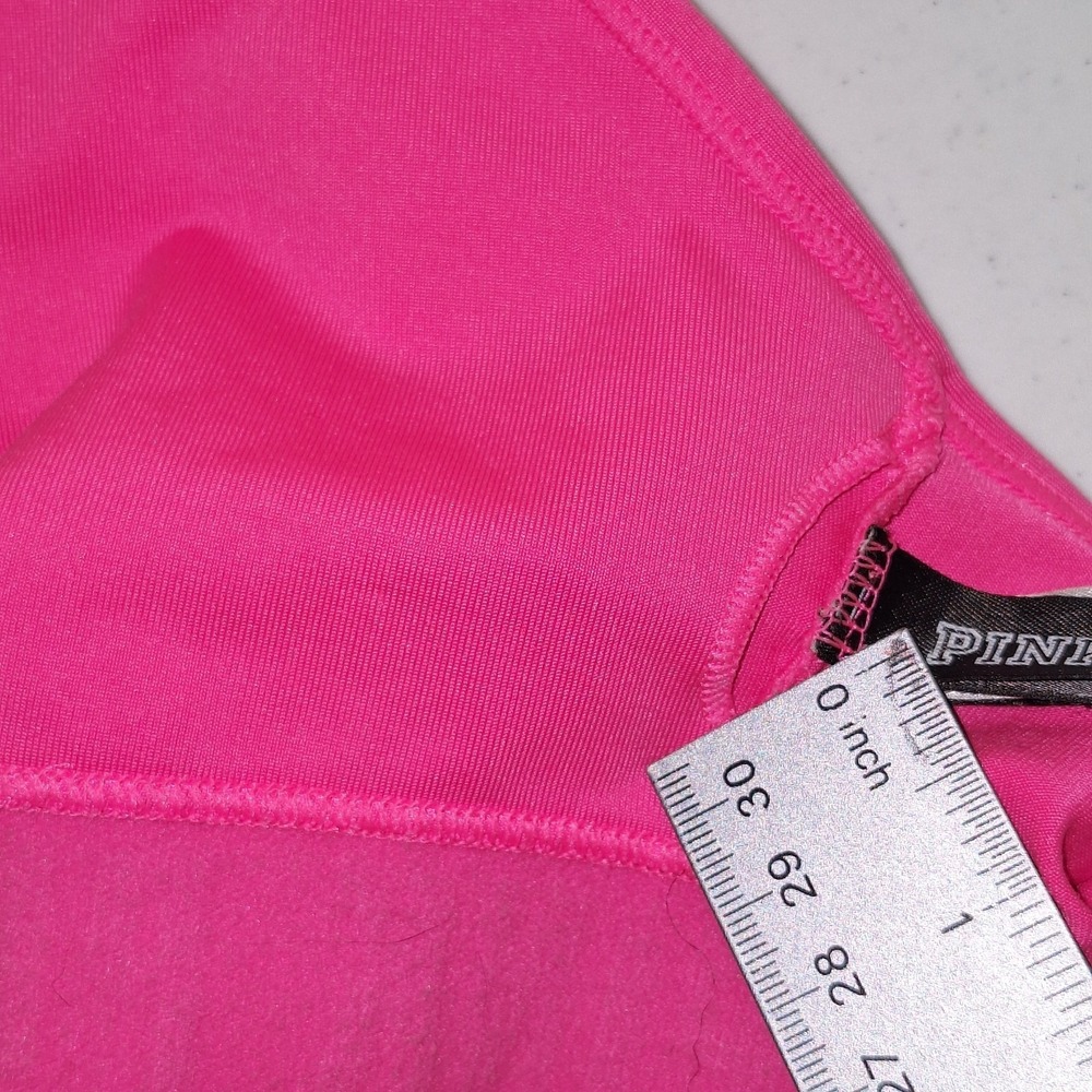 Victoria's Secret PINK Seamless Ribbed Sports Bra Bralette Hot Pink Size M - Picture 13 of 16